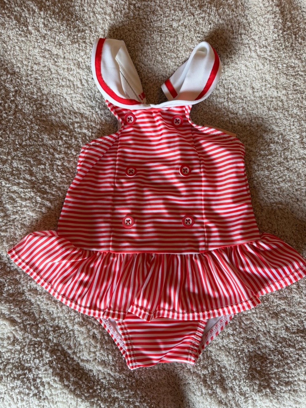 Gymboree Red and White Striped Toddler One-Piece